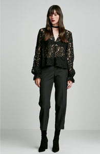 V NECK LACE BLOUSE