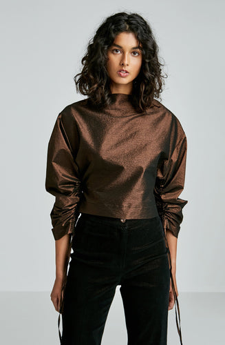 STRETCH TAFFETA TOP