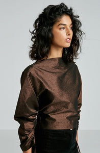 STRETCH TAFFETA TOP