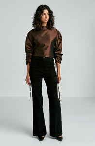 STRETCH TAFFETA TOP