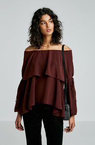 CDC COLD SHOULDER TIERED TOP