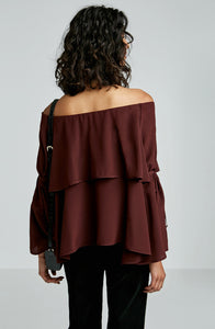 CDC COLD SHOULDER TIERED TOP