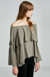 CDC COLD SHOULDER TIERED TOP