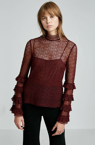 BELL SLEEVE LACE TOP