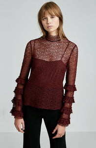 BELL SLEEVE LACE TOP