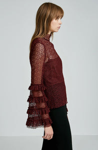 BELL SLEEVE LACE TOP