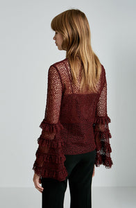 BELL SLEEVE LACE TOP