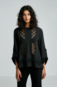 SILK EMBROIDERED BLOUSE