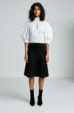 WHITE TIE NECK BLOUSE