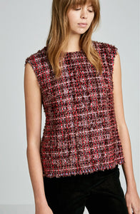 CHENILLE CHECK TOP