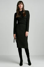 STRETCH REPTILE TIE FRONT DRESS