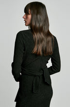 STRETCH REPTILE TIE FRONT DRESS