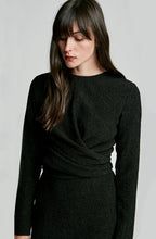 STRETCH REPTILE TIE FRONT DRESS