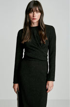 STRETCH REPTILE TIE FRONT DRESS