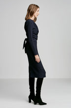 STRETCH REPTILE TIE FRONT DRESS