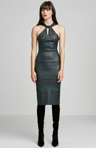 STRETCH LEATHER TURBAN TWIST