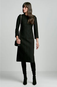 BONDED WOOL LACE DRESS