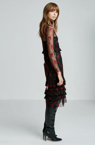 TULLE EMBROIDERED DRESS