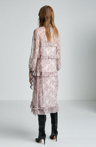 TIERED TRIANGLE LACE DRESS