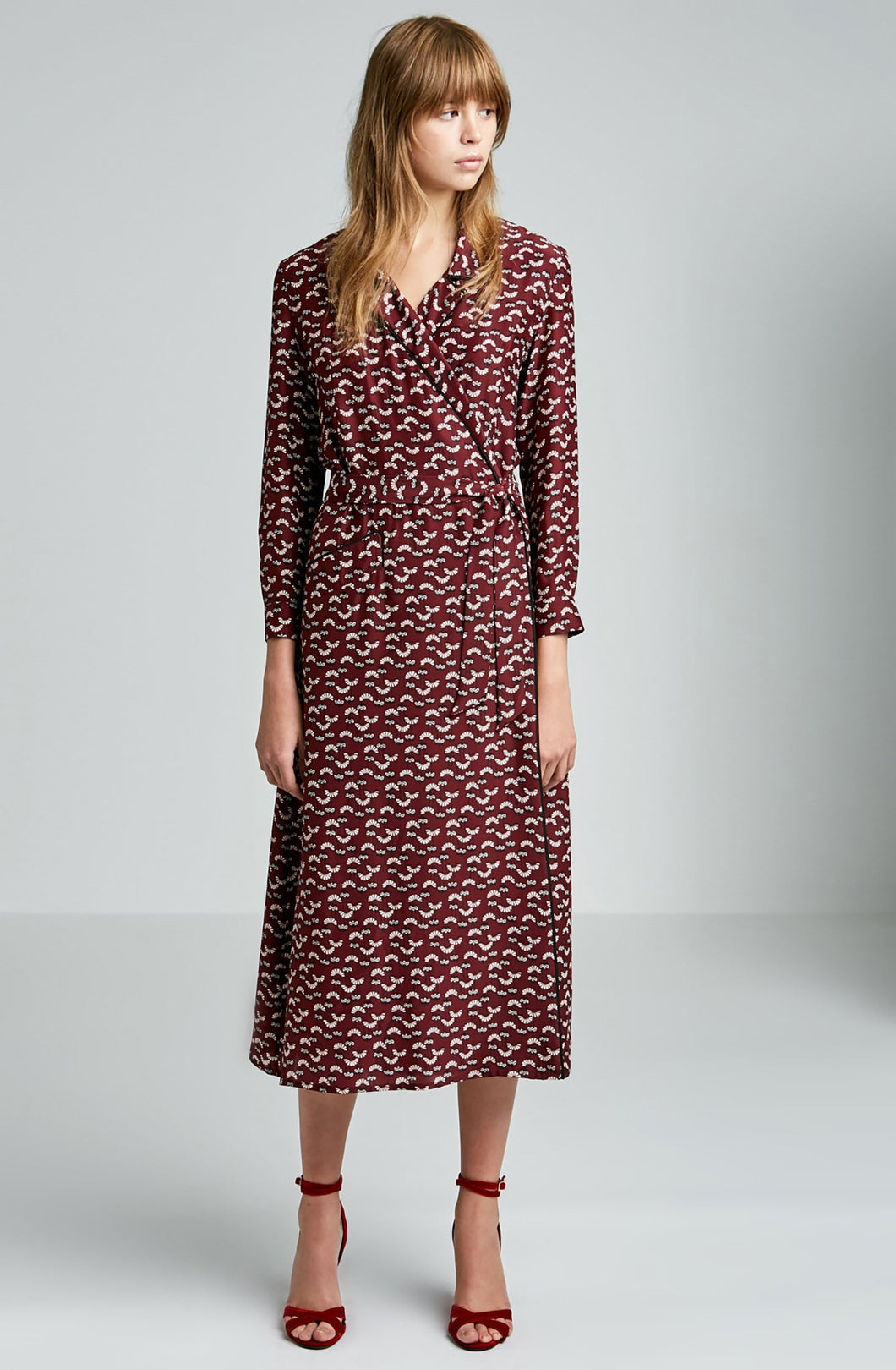 PRINTED ROBE DRESS