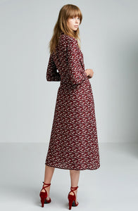 PRINTED ROBE DRESS