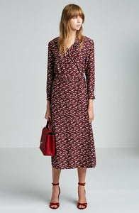 PRINTED ROBE DRESS