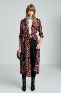 PRINTED ROBE DRESS