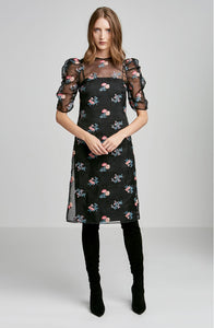 RUFFLE SLEEVE DRESS
