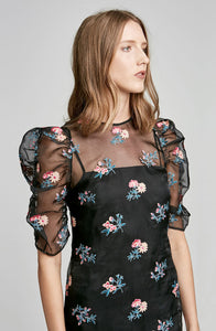 RUFFLE SLEEVE DRESS
