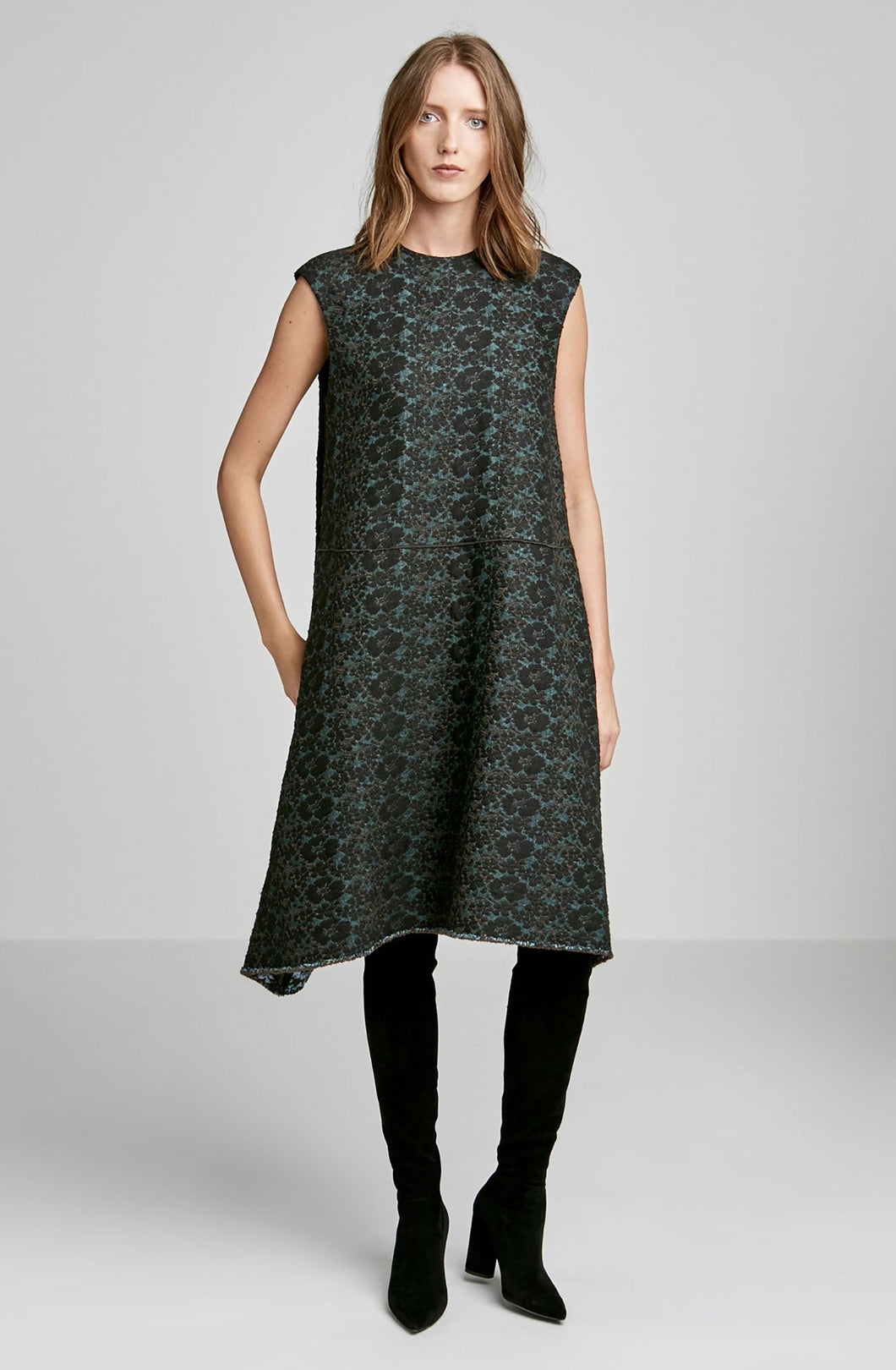NIGHT BROCADE DRESS