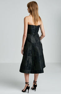 BROCADE STRAPLESS DRESS