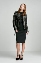 LEATHER BUCKLE BIKER JACKET