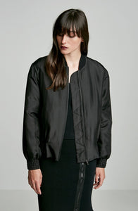 PADDED SILK BOMBER