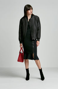 PADDED SILK BOMBER