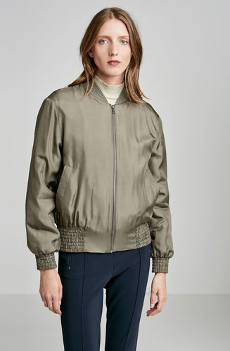 PADDED SILK BOMBER