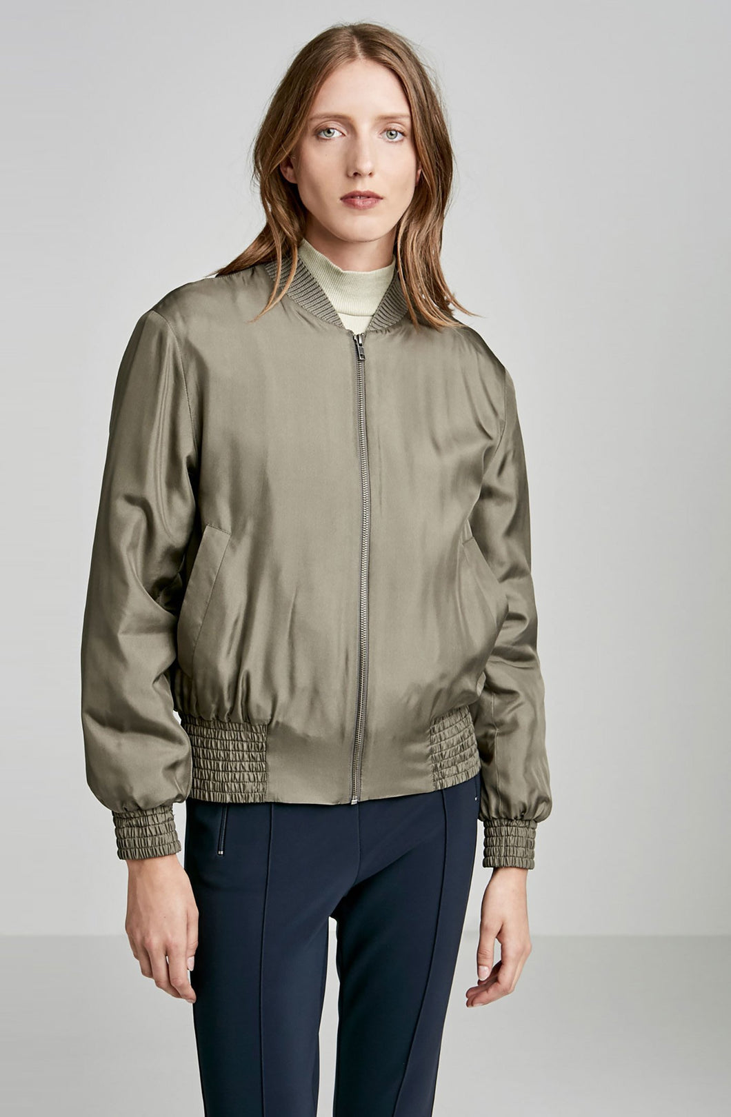 PADDED SILK BOMBER