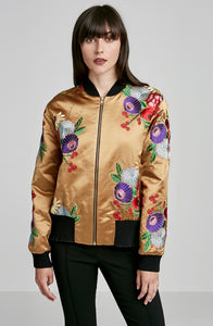 PADDED SILK EMBROIDERED JACKET