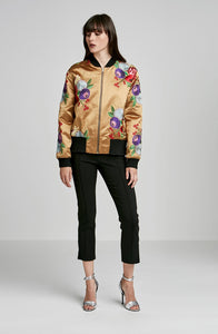 PADDED SILK EMBROIDERED JACKET