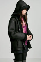 SHEARLING HOODED JACKET