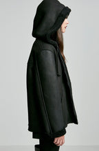 SHEARLING HOODED JACKET