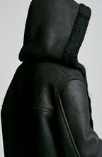 SHEARLING HOODED JACKET