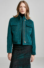 QUILTED DETAIL VELVET JACKET