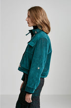 QUILTED DETAIL VELVET JACKET