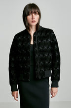 EMBROIDERED VELVET BOMBER