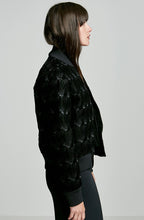 EMBROIDERED VELVET BOMBER