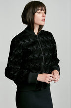 EMBROIDERED VELVET BOMBER