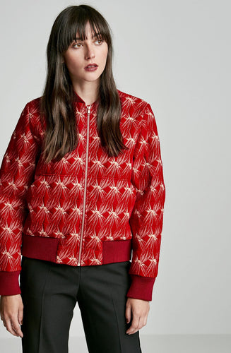 EMBROIDERED VELVET BOMBER