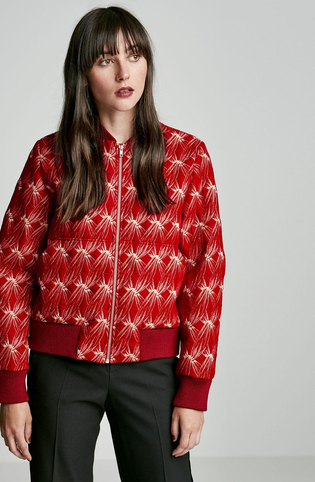 EMBROIDERED VELVET BOMBER