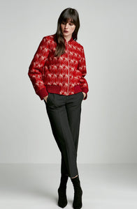 EMBROIDERED VELVET BOMBER