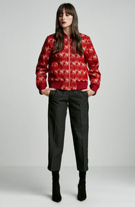 EMBROIDERED VELVET BOMBER